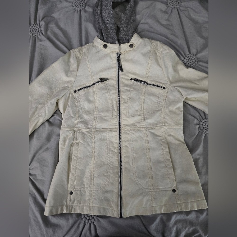 Vanity off white moto jacket